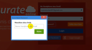 Reset Pasword Accurate Online