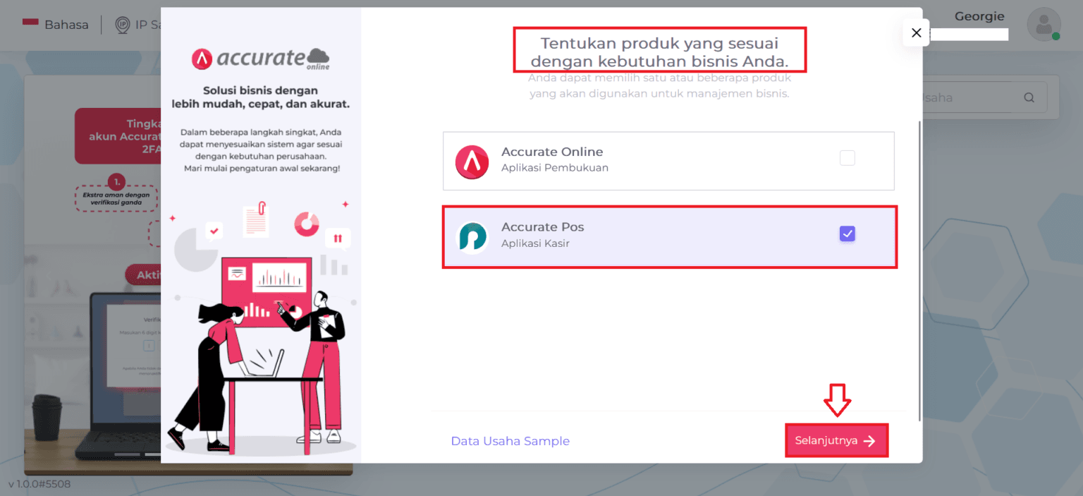 Tentukan produk yang ingin dibuatkan data usaha